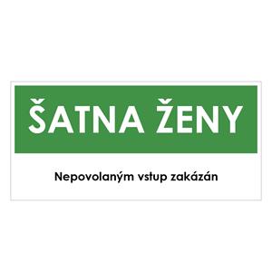 ŠATNA ŽENY, zelená, plast 1 mm 190x90 mm