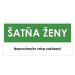 Šatňa ženy, zelená, plast 2mm,190x90mm