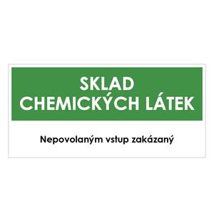 SKLAD CHEMICKÝCH LÁTEK, zelená, plast 1 mm 190x90 mm