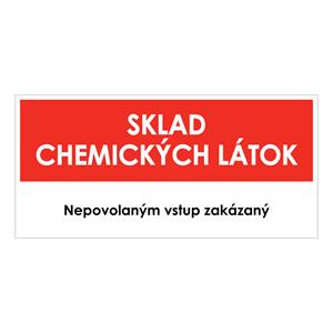 Sklad chemických látok, samolepka 190x90mm