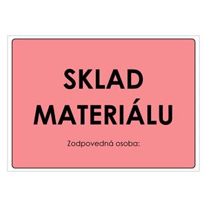 Sklad materiálu, samolepka 297x210mm