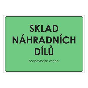 SKLAD NÁHRADNÍCH DÍLŮ, plast 2 mm, A4