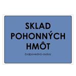 Sklad pohonných hmôt, samolepka 297x210mm