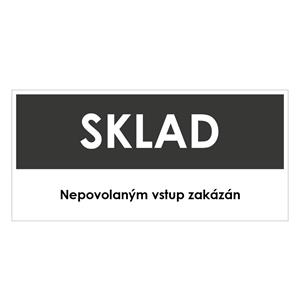 SKLAD, šedá, plast 1 mm 190x90 mm