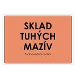 Sklad tuhých mazív, samolepka 297x210mm