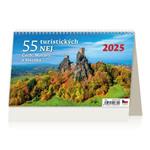 Stolní kalendář 2025 - 55 turistických nej Čech, Moravy a Slezska