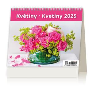 Stolní kalendář 2025 MiniMax - Květiny/Kvetiny