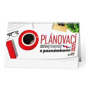 Stolní kalendář 2025 Plánovací daňový kalendář s poznámkami