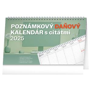 Stolní kalendář 2025 Poznámkový daňový s citátmi