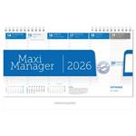 Stolní kalendář 2026 - Maximanager modrý slovenský