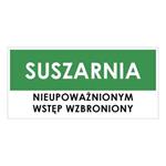 SUSZARNIA, zielony - płyta PVC 1 mm 190x90 mm