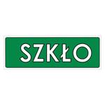 SZKŁO, płyta PVC 2 mm, 290x100 mm