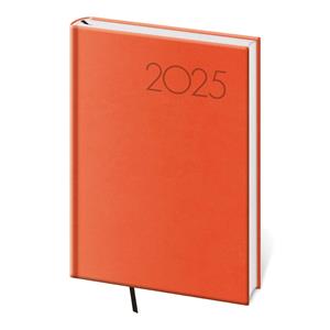 Týdenní diář A5 2025 Print Pop - oranžová