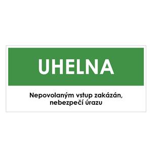 UHELNA, zelená, plast 1 mm 190x90 mm