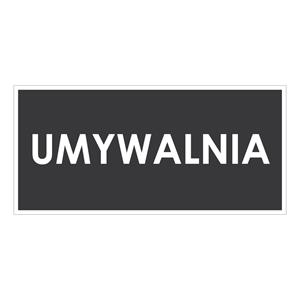 UMYWALNIA, szary - naklejka 190x90 mm