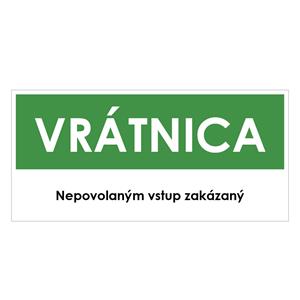 Vrátnica, zelená, plast 1mm,190x90mm