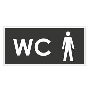 WC muži, šedá, plast 1mm,190x90mm