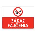 Zákaz fajčenia, samolepka 210x148mm